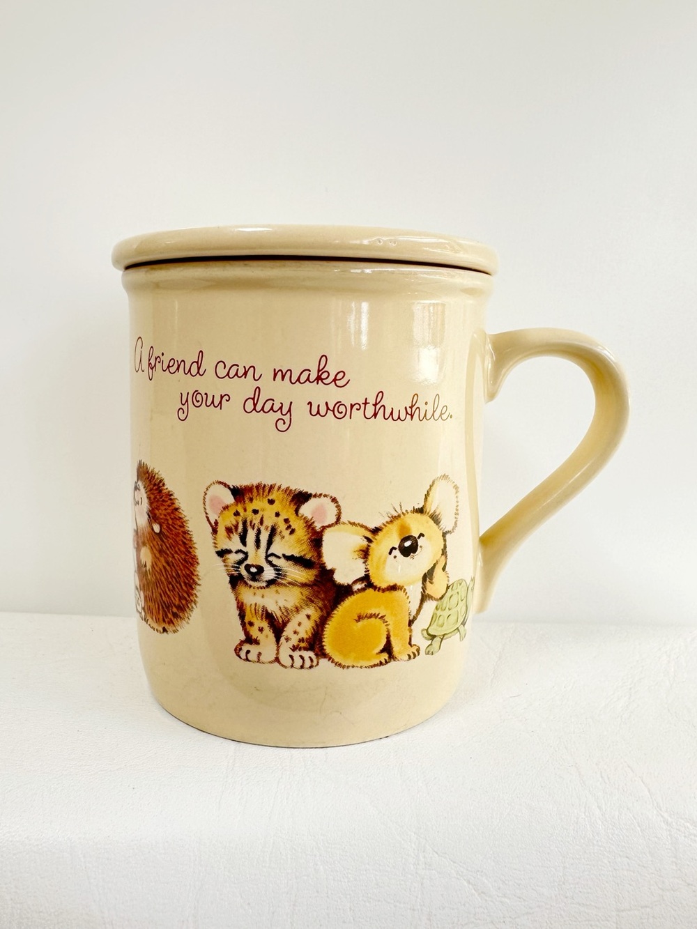 Hallmark Vintage Mug Mates Mug with Lid / Coaster